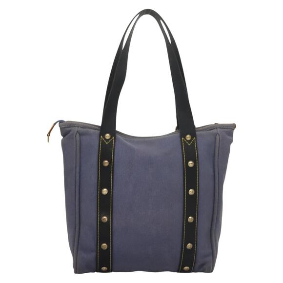 LOUIS VUITTON Antigua Cabas MM Tote Bag Blue M40087 - Picture 3 of 12